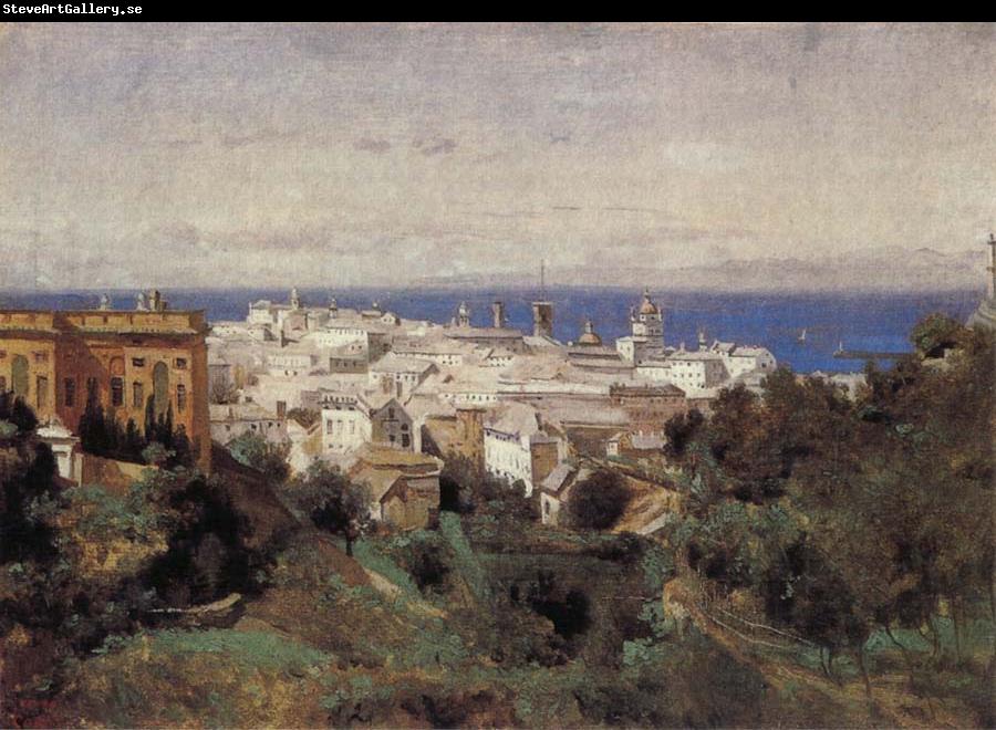 Corot Camille View of Genoa